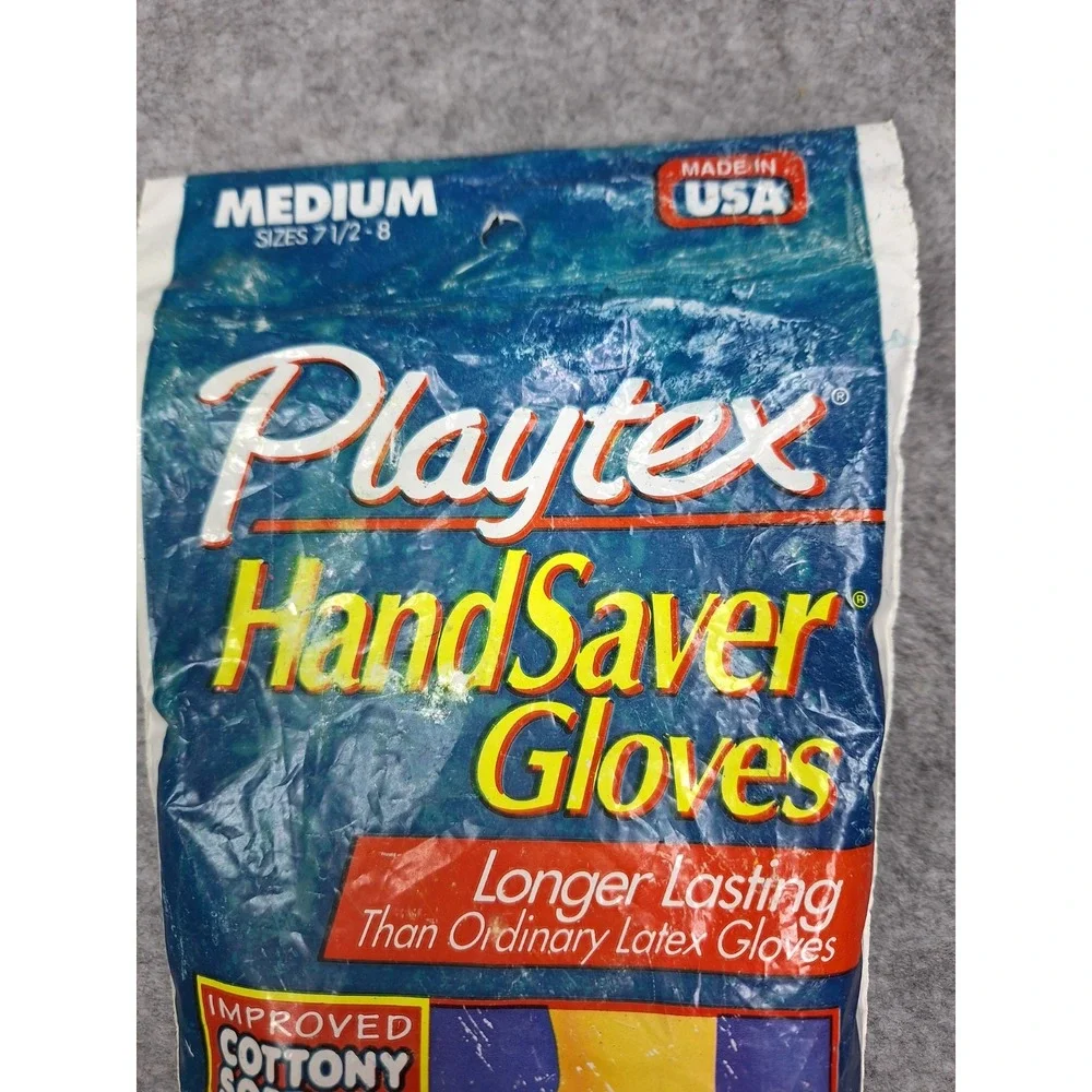 Playtex HandSaver Gloves Size Large Reusable Rubber Cleaning New Sealed 1997 NOS